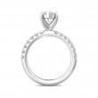 FlyerFit® 18K White Gold Micropave Engagement Ring