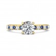 FlyerFit® 18K Yellow Gold Micropave Engagement Ring