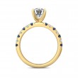 FlyerFit® 18K Yellow Gold Micropave Engagement Ring