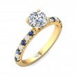 FlyerFit® 18K Yellow Gold Micropave Engagement Ring