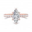 FlyerFit® 18K Pink Gold Micropave Engagement Ring