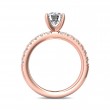 FlyerFit® 14K Pink Gold Micropave Engagement Ring