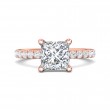 FlyerFit® 14K Pink Gold Micropave Engagement Ring