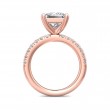 FlyerFit® 14K Pink Gold Micropave Engagement Ring