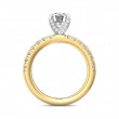 FlyerFit® 14K Yellow and 14K White Gold Micropave Engagement Ring