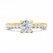 FlyerFit® 14K Yellow Gold Micropave Engagement Ring