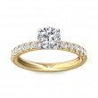 FlyerFit® 14K Yellow and 14K White Gold Micropave Engagement Ring
