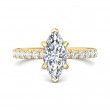 FlyerFit® 18K Yellow Gold Micropave Engagement Ring
