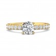 FlyerFit® 14K Yellow Gold Micropave Engagement Ring