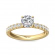 FlyerFit® 14K Yellow Gold Micropave Engagement Ring
