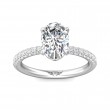 FlyerFit® 18K White Gold Micropave Engagement Ring