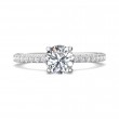FlyerFit® Platinum Micropave Engagement Ring