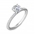 FlyerFit® Platinum Micropave Engagement Ring