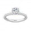 FlyerFit® Platinum Micropave Engagement Ring