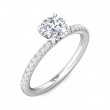 FlyerFit® Platinum Micropave Engagement Ring