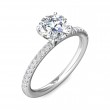FlyerFit® Platinum Micropave Engagement Ring