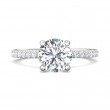 FlyerFit® Platinum Micropave Engagement Ring