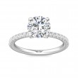 FlyerFit® Platinum Micropave Engagement Ring