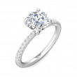 FlyerFit® Platinum Micropave Engagement Ring