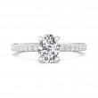 FlyerFit® Platinum Micropave Engagement Ring