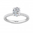 FlyerFit® Platinum Micropave Engagement Ring