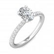 FlyerFit® Platinum Micropave Engagement Ring