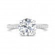 FlyerFit® Platinum Micropave Engagement Ring