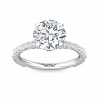 FlyerFit® Platinum Micropave Engagement Ring
