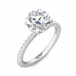 FlyerFit® Platinum Micropave Engagement Ring