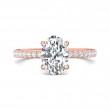 FlyerFit® 14K Pink Gold Micropave Engagement Ring