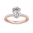 FlyerFit® 14K Pink Gold Micropave Engagement Ring