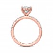 FlyerFit® 14K Pink Gold Micropave Engagement Ring
