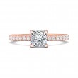 FlyerFit® 14K Pink Gold Micropave Engagement Ring