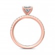 FlyerFit® 14K Pink Gold Micropave Engagement Ring