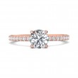 FlyerFit® 14K Pink Gold Micropave Engagement Ring
