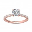 FlyerFit® 14K Pink Gold Micropave Engagement Ring