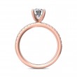 FlyerFit® 14K Pink Gold Micropave Engagement Ring