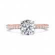 FlyerFit® 14K Pink Gold Micropave Engagement Ring