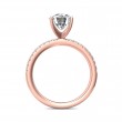 FlyerFit® 14K Pink Gold Micropave Engagement Ring