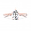FlyerFit® 14K Pink Gold Micropave Engagement Ring