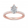 FlyerFit® 14K Pink Gold Micropave Engagement Ring