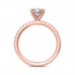 FlyerFit® 14K Pink Gold Micropave Engagement Ring