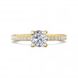 FlyerFit® 14K Yellow Gold Micropave Engagement Ring