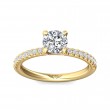 FlyerFit® 14K Yellow Gold Micropave Engagement Ring
