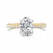 FlyerFit® 14K Yellow and 14K White Gold Micropave Engagement Ring