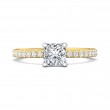 FlyerFit® 14K Yellow and 14K White Gold Micropave Engagement Ring