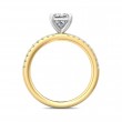 FlyerFit® 14K Yellow and 14K White Gold Micropave Engagement Ring