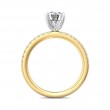 FlyerFit® 14K Yellow and 14K White Gold Micropave Engagement Ring