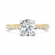 FlyerFit® 14K Yellow and 14K White Gold Micropave Engagement Ring