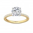 FlyerFit® 14K Yellow and 14K White Gold Micropave Engagement Ring